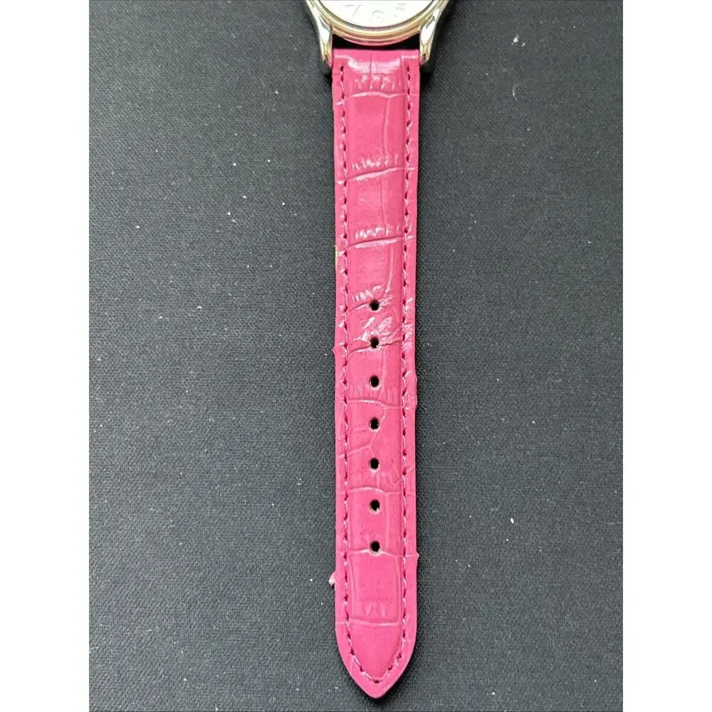Gossip Silver Tone Pink Band Women’s Quartz Watch